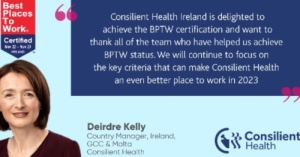 Consilient Health Ireland Named as one of the Best Workplaces™ in Pharma & Healthcare