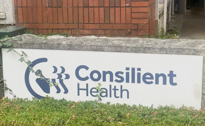 Sign outside office displaying company name